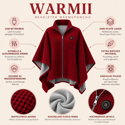 Warmii Poncho Beheizbar