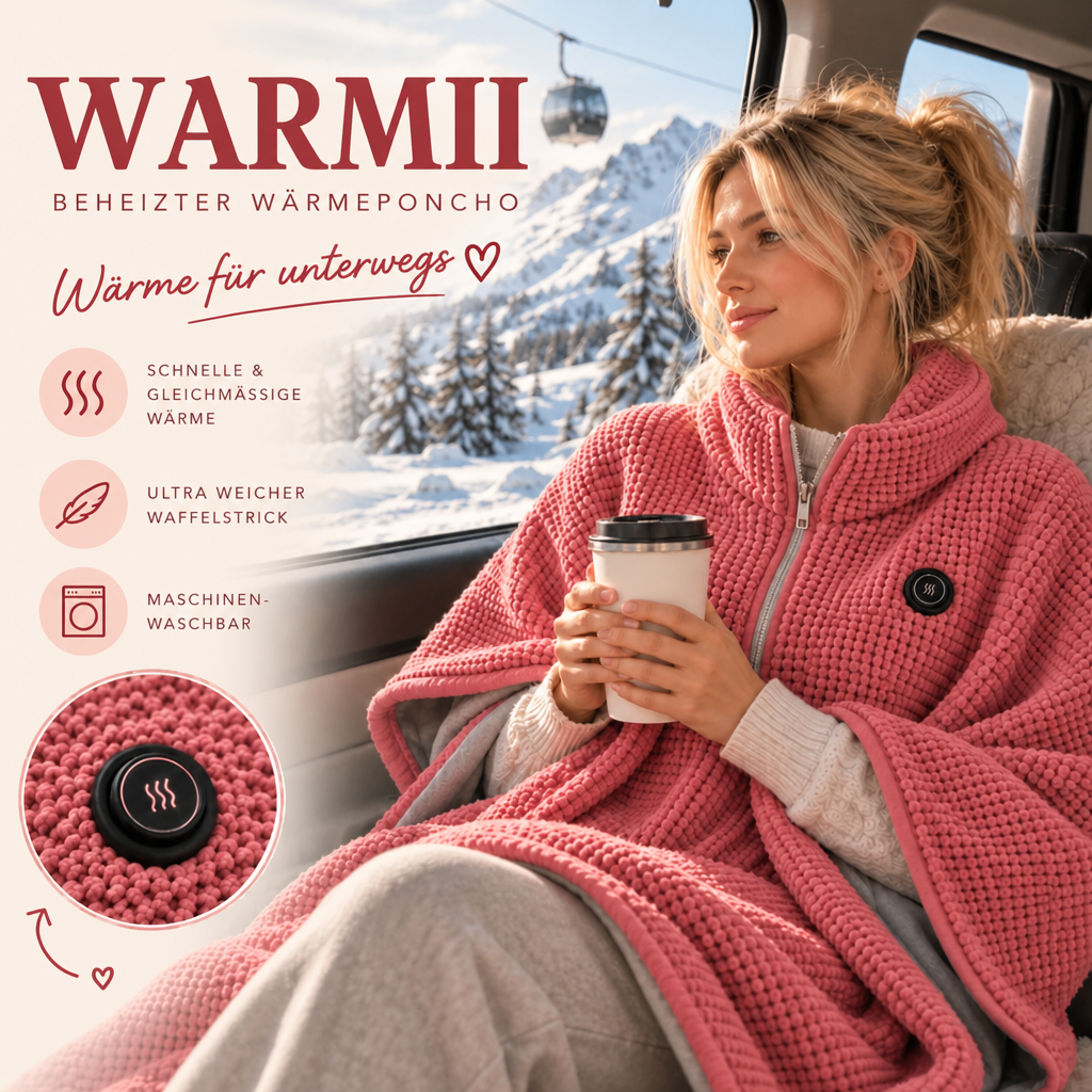 Warmii Poncho Beheizbar